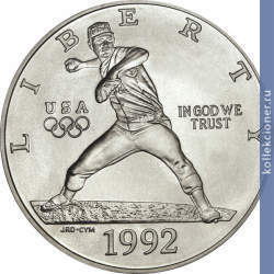 Full 1 dollar 1992 goda xxv letnie olimpiyskie igry barselona 1992
