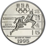 Thumb 1 dollar 1995 goda xxvi olimpiada legkaya atletika