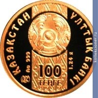 Full 100 tenge 2012 goda bars
