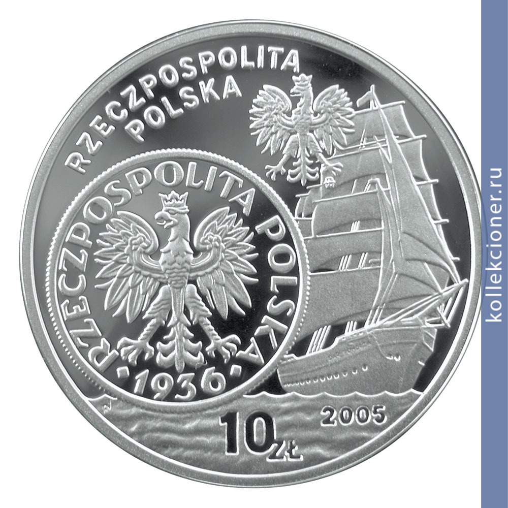 Full 10 zlotyh 2005 goda 5 zlotyh 1936 goda