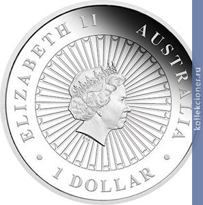 Full 1 dollar 2014 goda avstraliyskiy opal avstraliyskaya sipuha