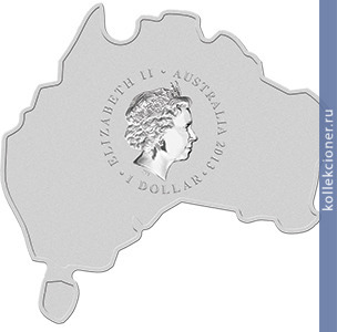 Full 1 dollar 2013 goda avstraliyskaya karta kenguru