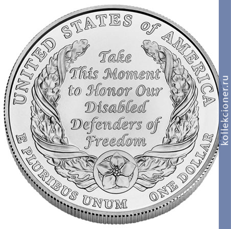 Full 1 dollar 2010 goda amerikanskie veterany invalidy
