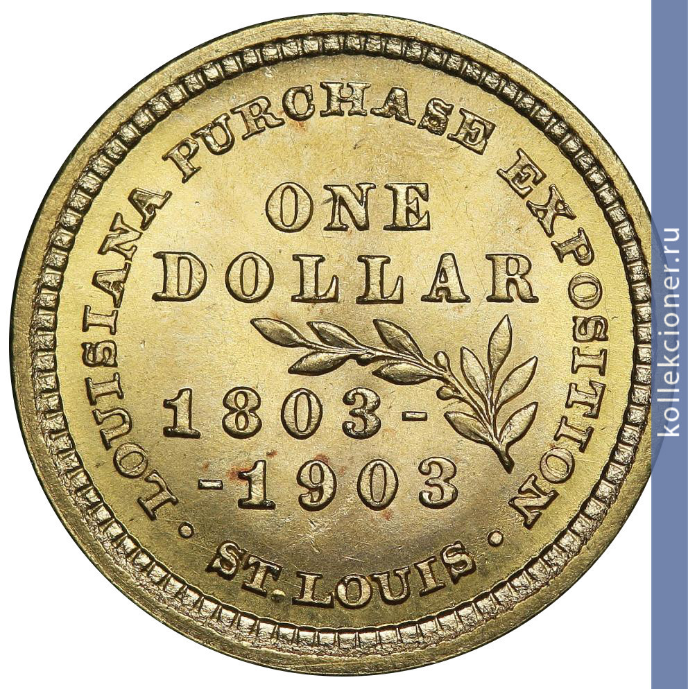 Full 1 dollar 1903 goda pokupka luiziany tomas dzhefferson