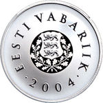 Thumb 10 kron 2004 goda flagu estonii 120 let