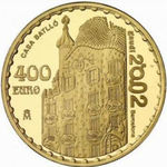 Thumb 400 evro 2002 goda 150 let antonio gaudi kasa batlo