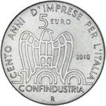 Thumb 5 evro 2010 goda 100 let osnovaniya italyanskoy konfederatsii promyshlennyh predpriyatiy konfindustriya