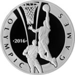 Thumb 100 tenge 2014 goda basketbol olimpiyskie igry 2016