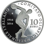 Thumb 10 evro 2014 goda 100 letie so dnya osnovaniya italyanskogo natsionalnogo olimpiyskogo komiteta coni