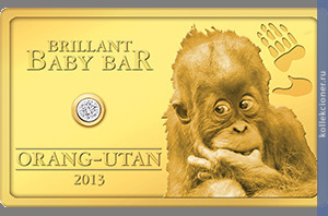 Full 5 dollarov 2013 goda orangutang s brilliantom