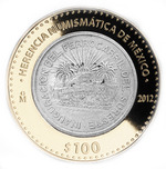 Thumb 100 peso 2012 goda pamyatnaya moneta v chest otkrytiya yugo vostochnoy zheleznoy dorogi